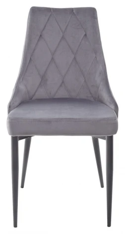 Обеденный стул M-City NEPAL BLUVEL-14 GREY/ серый каркас, велюр