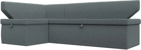 Диван кухонный угловой Омура левый угол (Серый/Рогожка) Лига Диванов арт.125898L