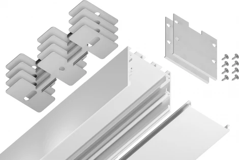 Алюминиевый профиль накладной/подвесной "Profile System" для светодиодной ленты до 26мм Ambrella Illumination GP2550WH