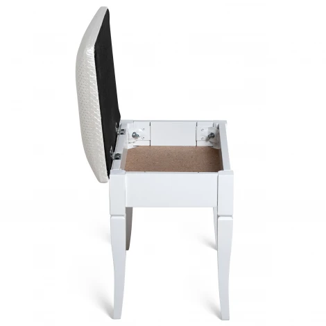 Банкетка Ретро М с ящиком белый, ткань экокожа белый Mebelik 009370