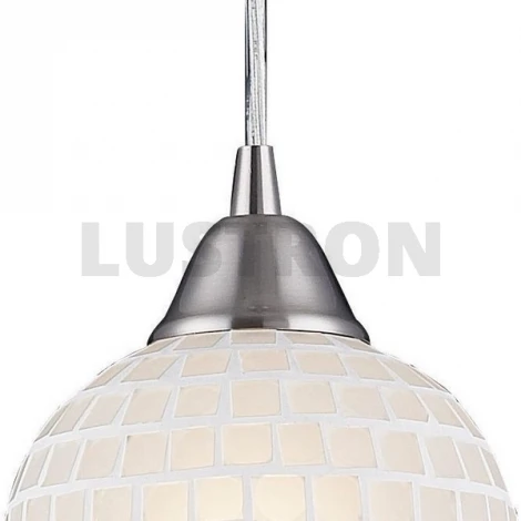 Подвесной светильник N-Light 528 528-1WHT satin nickel / white mosaic