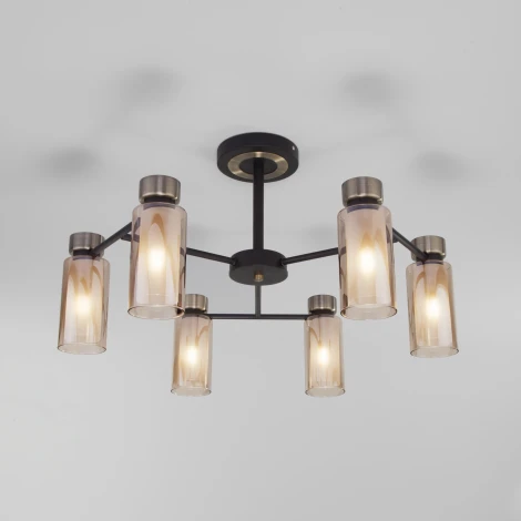 Потолочная люстра на штанге Eurosvet Amado 70115/6 черный (220V)