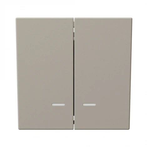 Выключатель двухклавишный с подсветкой (сахара) Jasmart FD FD3023NSH