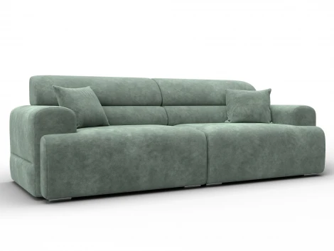 Диван прямой Лига-109 НПБ (ДСП,Фанера,Велюр/Зеленый) Лига Диванов 136483