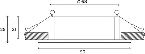 Встраиваемый светильник Hesby Lighting Atlas HSBL_0118 (220V)