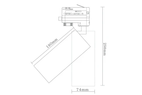Трековый светильник трехфазный светодиодный 20Вт 220V Donolux Rollo DL18895R20W1B Track