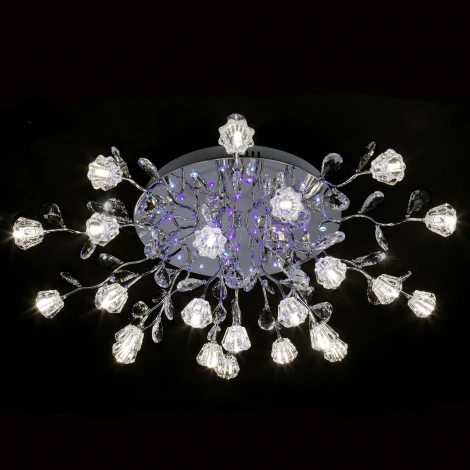 Потолочная люстра Eurosvet Bloomy 80115/23 хром/синий+красный+фиолетовый