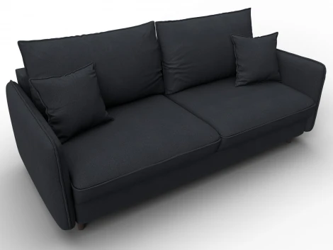 Диван прямой Лига-064 НПБ (ДСП/Дерево/Замша/Темно-серый) Лига Диванов 129616