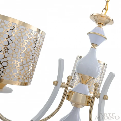 Подвесная люстра Arte Milano Florentia-6067 306067/3 Wh/Gd (220V, на цепи)