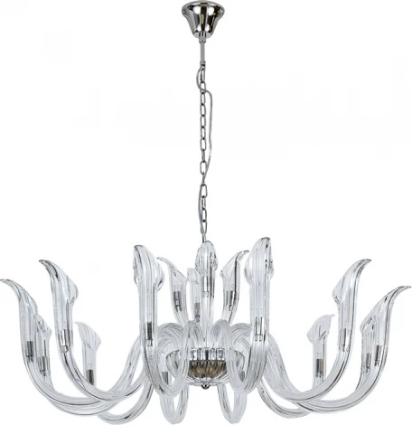 Подвесная люстра Newport 3650 3654+12/C nickel (220V, на цепи)