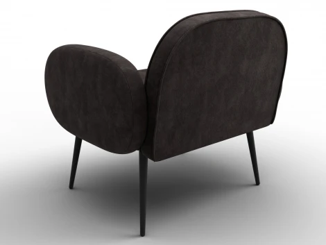 Кресло Лига-086 (Фанера/Металл/Велюр/Коричневый) Лига Диванов 132445
