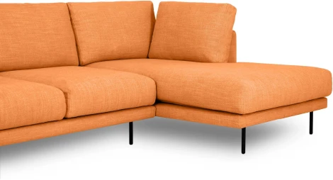 Диван Ricadi угловой ОГОГО (арт.727515), (Ткань,Рогожка/Оранжевый)