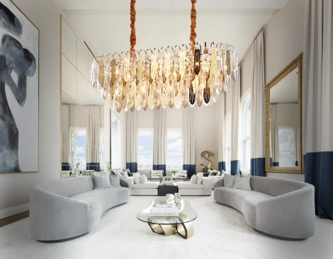 Подвесная люстра каскадная Ambrella TRADITIONAL TR5260 (220V, хрусталь, на цепи)