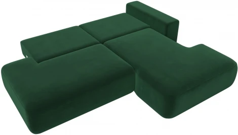 Диван угловой Лига-036 НПБ Модерн правый угол (Зеленый/Велюр) Лига Диванов арт.121410