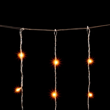 Гирлянда Занавес Облегченный 2 x 3 м Желтый 220В, 600 LED, Провод Прозрачный ПВХ, IP54