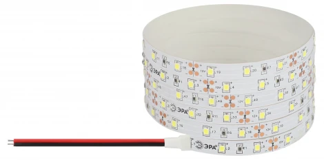 Светодиодная лента 12V 5м белый дневной ЭРА LS2835-4,8-60-12-4000K-IP20-1 year-5m
