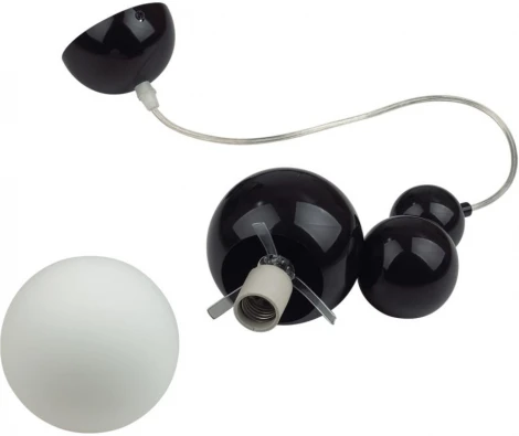 Подвесной светельник Lumion Blasen 6566/1A черный/белый матовый/металл/стекло E27 1*40W 220V (на проводе, шарики)