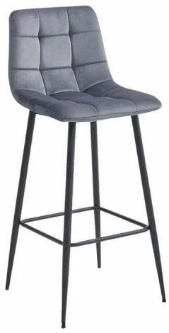 Стул барный Balance Fusion Hesby (Металл/Велюр, Серый) арт.HSBI_BC101_grey