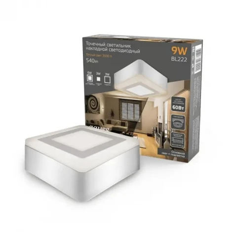 Накладной точечный светильник Gauss Backlight BL222 (LED, 220V)