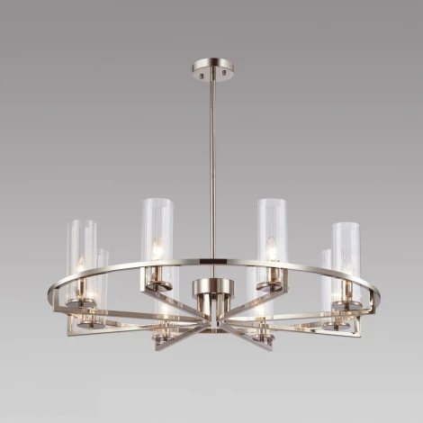 Потолочная люстра на штанге iLamp Evolution 6806-8 NIK (220V, круглые)