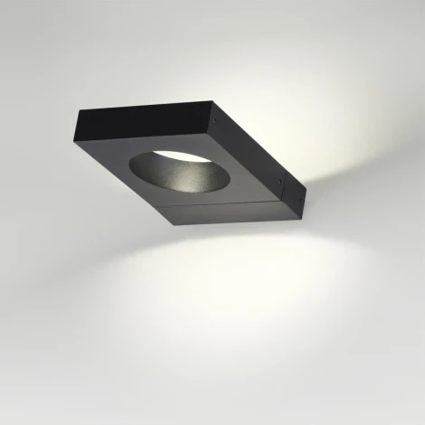 Уличный настенный светильник Odeon Light Como 6653/5WL NATURE черный/металл/акрил IP54 LED 5W 4000K AC85-265V (220V)