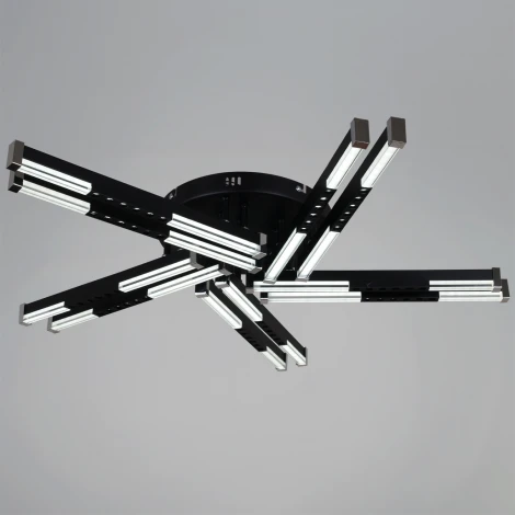 Потолочная люстра светодиодная с пультом с регулировкой цветовой температуры, яркости и ночным режимом Reluce 24090-0.3-10 BK