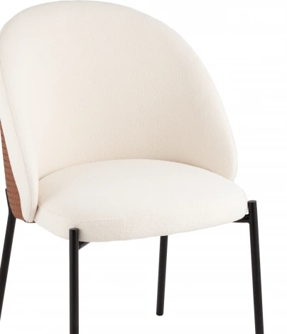 Стул обеденный Adelinde бежевый с коричневой экокожей Stool Group арт.УТ000039297