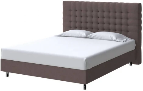 PROxSON Кровать Tallinn Boxspring Standart (Ткань: Рогожка Тетра Брауни) 180x200