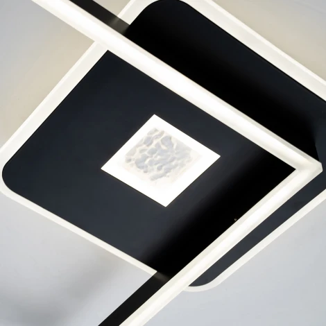 Потолочная люстра с таймером Escada Arctic 10235/1 LED*80W Black/White 10235/1LED BL (220V, пульт управления)