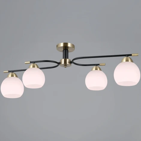 Потолочная люстра на штанге ILLUMICO IL0638-4CSQ-24 AB BK LIBRA (220V)