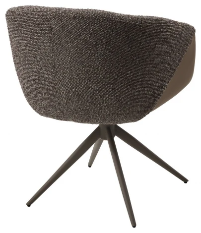 Стул ГИССЕН (GISSEN) 360 град., цвет КОФЕ HP032-08A PU / V885-1, экокожа / ткань / ЛАТТЕ, ®DISAUR M-City 64840