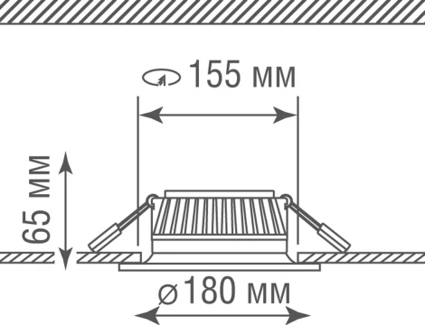 Встраиваемый биодинамический светодиодный светильник 24Вт Donolux Ritm DL18891NW15W (220V, круглые, IP44)