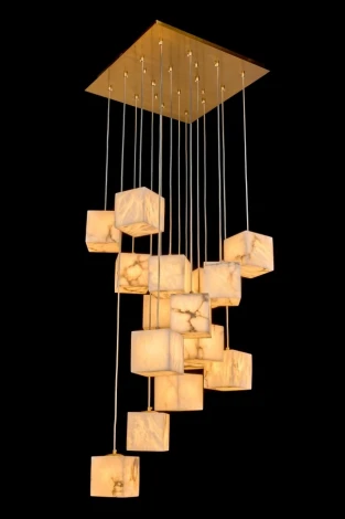 Подвесная люстра каскадная Fluorite Solidez FL1109-16P (220V, на проводе)