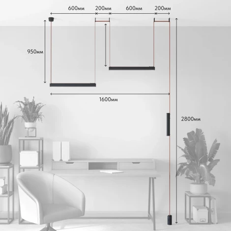 Комплект ременной трековой системы Belty Denkirs Belty Set DK55SET18-01-BR (LED, 48V)