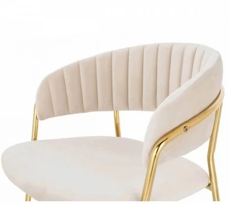 Стул барный Nexus Refuge Hesby (Металл/Велюр, Бежевый) арт.HSBI_BC114_beige