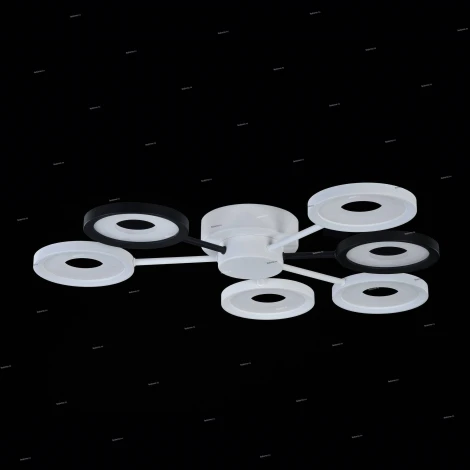 Люстра потолочная светодиодная Maytoni Aprilia, 6 плафонов, белый с черным