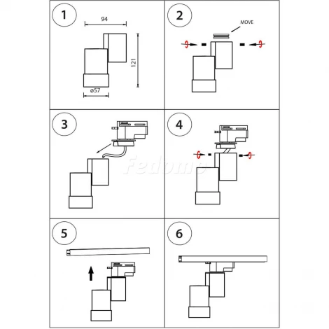 Трековое крепление Lightstar Asta 592027 (220V)