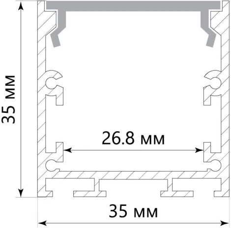 Профиль для светодиодной ленты Линии света 10372 Feron