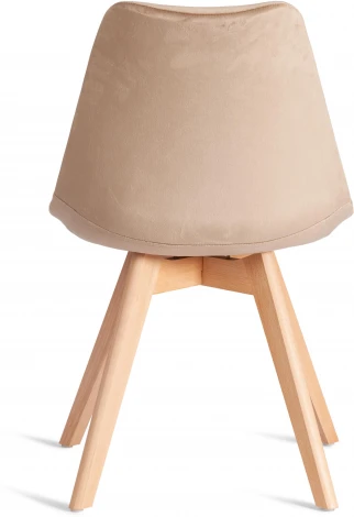 Стул TULIP SOFT (mod. 053V) / 1 шт. в упаковке (Дерево,Пластик,Вельвет /Бежевый)