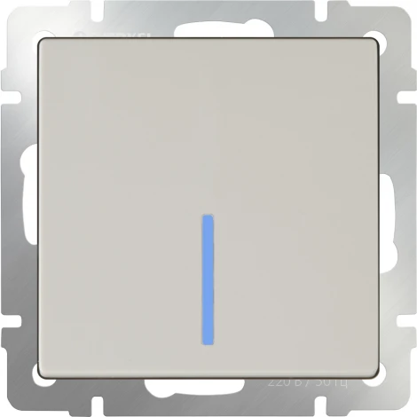 Выключатель одноклавишный проходной с подсветкой (слоновая кость) Werkel W1112103 (a051463)