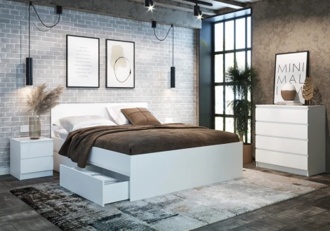 Комод Woodville Мадера К4М белый 497488