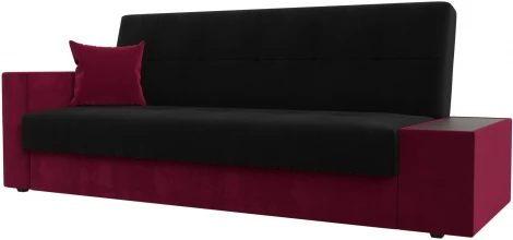 Диван-книжка Лига-020 стол справа (Черный,Бордовый/Микровельвет) Лига Диванов арт.118513