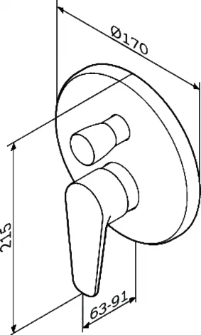 Смеситель Am.Pm Inspire F5085000 для ванны с душем