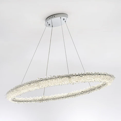 Подвесной светильник светодиодный хрустальный с пультом с регулировкой цветовой температуры и яркости Modelux MODESTYLE MS.5004.1200 CR