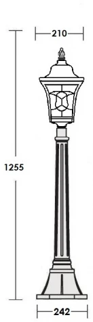 Наземный фонарь VENECIA 2L 91807L Bl Oasis Light (220V, фонарь, IP44)
