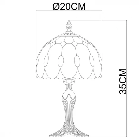 Интерьерная настольная лампа Arte Lamp Tiffany A3163LT-1BG