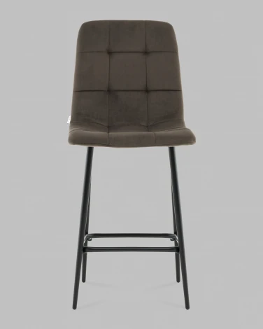 Стул полубарный Одди велюр темно-серый Stool Group арт.УТ000041435
