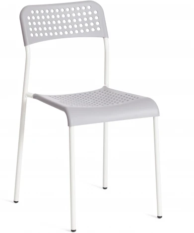 Обеденный стул Tetchair ADDE (Металл,Пластик/Серый,Белый)