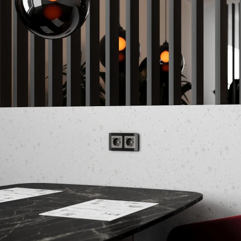 Розетка с заземлением,шторками и USB Type A+С (графит акрил) Werkel W1171744 (a064093)