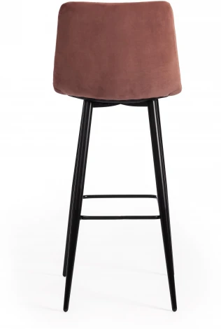 Стул барный CHILLY (mod.7095б) / 1 шт. в упаковке (Ткань,Металл /Коралловый,Черный)